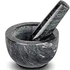 Tera Mortar and Pestle Set Marble Small Bowl Solid Stone Grinder Spice Herb Grinder Pill Crusher Black CY0271