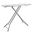 Amazon Basics Ironing Board with H-Shaped Iron Rest, Large, 122 cm x 43 cm, Grey, Polka Dots