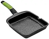 BRA PRIOR - Grill asador con rayas, aluminio fundido con antiadherente Classic, 22 Cm , apta para todo tipo de cocinas, incluida inducción