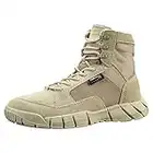 YEVHEV Tactical Schuhe Herren Leichte Militär Stiefel rutschfeste Ultralight Sportschuhe Verschleißfest Militärstiefel für Camping,Wandern,Sport,Outdoor, Sand, Gr. 43 EU