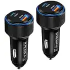 Car Charger,43W USB C Car Charger 2Pack PD Fast Charge [USB C +USB A ],Cigarette Lighter Adapter Work for iPhone 14 13 12 11 Pro Max Mini XR X 8 iPad Samsung S22 S21Google