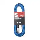 Stagg 6 m hochwertigen XLR-auf XLR-Stecker Mikrofon Kabel blau