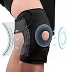 kniebandage Männer, Bandage Knie Patellasehnenbandage mit klettverschluss/Patella Gel Pads/Stabilisator, Kompressionsbandage Knee Support Brace Sleeves für Meniskus Arthrose Sport, Geschenk für Papa