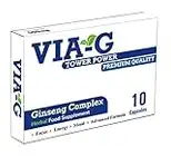 VIA-G - Stronger and Longer for Confident Performer - Extra Strength Performance Enhancing Pills, Stamina Endurance Booster Blue Supplement Pills for Men - 10 Ginseng Capsules