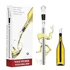 Weinkühlstab aus Edelstahl, Weinkühler Set Weinkühlstab mit Belüfter aus Edelstahl, Ideales Weinzubehör Geschenk für Weinliebhaber Bar Geschenk Frauen Männer, Rot- Weißwein Geschenkset