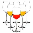 MICHLEY Unbreakable Red Wine Glasses, 100% Tritan Plastic Shatterproof Wine Goblets, BPA-Free, Dishwasher-Safe 12.5 oz, Set of 6