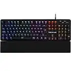 The G-LAB Keyz Carbon E Clavier Mécanique Gamer Azerty Blue Switches Ultra Précis - 16 Effets de Rétro-Éclairage - Repose-Poignets Magnétique - Compatible PC PS4/PS5 Xbox One/Series X - NOUVEAU 2022