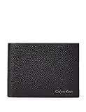 Calvin Klein Portefeuille Homme Warmth Bifold 5 CC W/ Coin Large Petit Modèle, Noir (Ck Black), Taille Standard