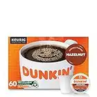 Dunkin' Hazelnut Flavored Coffee, 60 Keurig K-Cup Pods