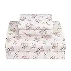 EnvioHome Queen Bed Sheets Cotton 4 PCs, Soft Long Staple 100% Cotton Sheets Queen Fade Resistant, Breathable & Cooling Sheets, Deep Pocket Snug Fit Elastic Floral Bed Sheets Queen, Sweet Ditsy Floral