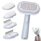 MILAIUN Brosse Chien Chat 5 en 1Toutes Tailles——Brosse de Toilettage Poils, Elimine Les Poils Morts - Démêloir - Lustrer Pelage Brossage Massage et Bain