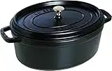 STAUB Cocotte en Fonte, Ovale, Ø 33 cm, 6,7 L, Noir Mat