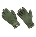 Exquisiv Subzero Handschuhe für Jäger mit gewalkter 100% Wolle – Winterhandschuhe Hubertus Green – natürliches Material ohne chemische Behandlung (M)