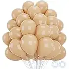 Moukiween Nude Balloons 12 inch - 70 pcs Tan Balloons for Wedding Engagement Bridal Shower Baby Shower Birthday Party Decorations