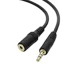 Câble Extension Casque Audio 3.5mm Jack Mâle vers Femelle pour Haut-parleurs Casque TV PC Écouteur Voiture Lecteur, MP3 Compatible avecAKG, Bang & Olufsen, Beats, Bose, Denon, JBL, Koss, Philips (3m)