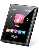 aigo 32GB MP3 Player with Bluetooth 5.0, Portable HiFi Lossless Sound Quality MP3 Music Player with Speaker, 1.8-inch Full Touchscreen Digital Audio Player with FM Radio, Supports up to 128GB