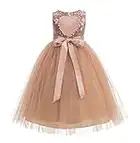 ekidsbridal Heart Cutout Sequin Junior Flower Girl Dress Christening Dresses 172seq 8