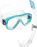 Cressi Onda Mare Conjunto Combo de Snorkel, Unisex Adulto, Transparente/Azul Aguamarina, Talla Única