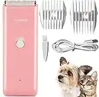 Favrison Electric Pet Hair Clippers Rechargeable, Home Dog Grooming Clippers, Grooming Kit Clippers for for Dogs & Cats, Low Noise, Waterproof, Cordless