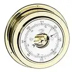 TFA Dostmann Maritim Analoges Barometer, 29.4010.B, zur Wettervorhersage, aus polierten Messing, misst den Luftdruck,14 cm Durchmesser, Gold