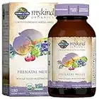 Garden of Life Mykind Organics Prenatal Vegan Whole Food Multivitamin Tablets, Folate not Folic Acid & Stomach Soothing Blend for Women, Peppermint, 180 Count