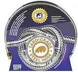 Tardigrade Steel Hose - Garden Hose 50 FT - Made of Metal - Heavy Duty Stainless Steel - Outdoor Gardening 50FT Water Hoses, Flexible, Lightweight, Dog Chew Crush Proof, No Kink, Durable Lawn Tools