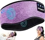 Schlafkopfhörer Bluetooth,Schlaf Kopfhörer Stirnband Bluetooth Kopfhörer Coole Geräte Geschenk für Männer/Frauen mit Ultradünnen HD Stereo Lautsprecher für Sport,Schlafen,Reisen,Meditation,Entspannen