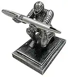 Ofiedx Executive Knight Pen Holder with a Pen Personalized Desk Accessories Decor Home Office Cool Pen Stand Iron