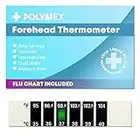 Forehead Thermometer with Cold and Flu Chart for Adults and Children - Ideal for Home, Travel or The Workplace