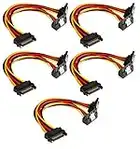 Faconet® 5 unidades SATA Y cable de alimentación SATA macho a 2 x SATA hembra acodado (5 unidades)