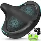 Twomaples Bicycle Seat, Bike Seat for Women Men Extra Comfort Wide, Universal Fit for Peloton Bikes, Oversized Comfortable Exercise Stationary Mountain Bike Seats Cushion Old Bike Saddle Replacement
