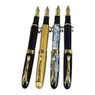 4 PCS in Set Gullor 450 Fountain Pen in 4 Colors (Elegant Colors) with Pen Pouch