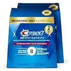 Crest 3D Whitestrips Glamorous White Twin Pack At-Home Teeth Whitening Kit, 14 Treatments x 2, 8 Levels Whiter