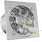 HG Power 6 Inch Wall Mounted Exhaust Fan, Bathroom Ventilation Fan Axial Exhaust Blower Flow Exhaust Attic Low Noise Extractor Ventilator Fan for Home Kitchen Bathroom Garage