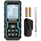 Laser Distance Meter 100M, Mileseey by RockSeed IP54 Laser Measure with Electronic Angle Sensor Portable Digital Distance Measurement with Bubble Level,Laser Distance Measure with 4 Lines LCD Display