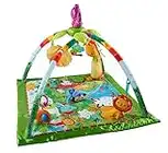 Fisher-Price GXC35 - Rainforest Erlebnisdecke mit Musik und Lichtern, Spieldecke mit Lichtern, Musik und bunten Charakteren, Babyspielzeug ab der Geburt