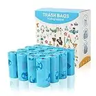 Yeysynana Baby Disposable Diaper Sacks Bags Nappy Sacks Waste Bin Bags Biodegradable Disposal Bags Easy-Tie Ideal for Nappies Rubbish Incontinence Pants and Pads (16 Rolls/ 240PCS)