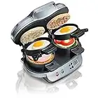 Hamilton Beach Dual Breakfast Sandwich Maker With Timer, Silver (25490C)