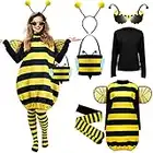 Janmercy Bee Costume Kit Halloween Bee Cosplay Costume Women Bee Costume Accessories Halloween Cosplay Party (Small)