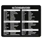 Mauspad mit MAC Tastenkombinationen I 24 x 19 cm I Mousepad in Standargröße, rutschfest I Tastenkürzel Übersicht Shortcuts I dv_675