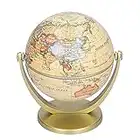 10cm Mini Globus, Antiker Globus World Englische Karte Earth, Geografische Pädagogische Kinder Globus Schreibtisch Dekoration für Schule Zuhause Büro