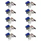 DollaTek 10Pcs Mini Servo Micro Analogique 9g pour Hélicoptère Avion RC