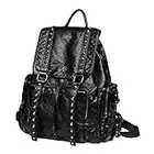 Ro Rox Iris Mochila Grande Tachuelas PU Mujeres Colegio Punk Goth