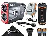 Bushnell Tour V5 Shift Patriot Pack Laser Golf Rangefinder with Bushnell Wingman GPS Bluetooth Speaker and Carrying Case, Lens Cloth, Two (2) CR2 Batteries and Wearable4U Ultimate 3 Golf Tools Bundle