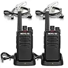 Retevis RT668 Funkgerät mit Headset Lizenzfrei Notfall 16 Kanäle CTCSS/DCS PMR Funkgerät Scan Rauschsperre VOX 2 Way Radio Wiederaufladbarer Walkie Talkie (Schwarz, 2 Stück)