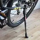 Cavalletto Regolabile per Bicicletta, in Lega di Alluminio, cavalletto Laterale, Adatto per Mountain Bike da 24" 25" 26" 27" / 700c Bici da Strada/BMX/MTB