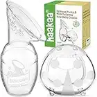 haakaa Manual Breast Pump 4oz/100ml and Ladybug Milk Collector 2.5oz/75ml Combo for Breastfeeding, Made of Food Grade Silicone