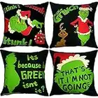Jauntyhood Christmas Pillow Covers 18x18 Merry Christmas Pillows Christmas Decor Farmhouse Christmas Throw Pillow Covers Set of 4 Christmas Decorations for Home