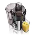 Hamilton Beach Juicer Machine, Big Mouth Large 3 inches Feed Chute for Whole Fruits and Vegetables, Easy to Clean, Centrifugal Extractor, BPA Free, 800W Motor, Silver