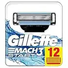 Gillette Mach3 Start Lames de Rasoir Homme, Pack de 12 Lames de Recharges [OFFICIEL]